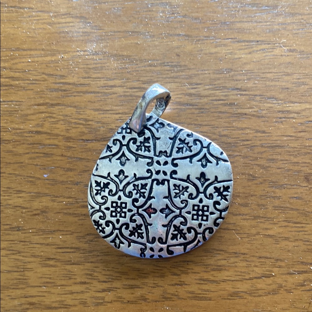 Silver Patterned Pendant